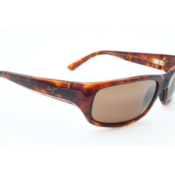 Maui Jim Stingray MJ 103-10 Rectangle Tortoise Sunglasses Polarized Brown NEW - Picture 3 of 7